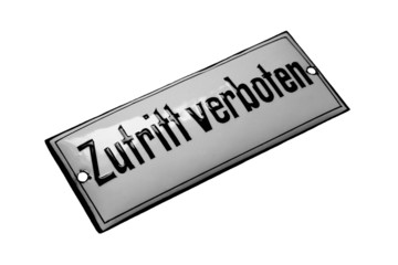 Altes Emailschild 
