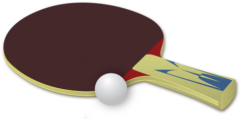 ping pong - bat and ball