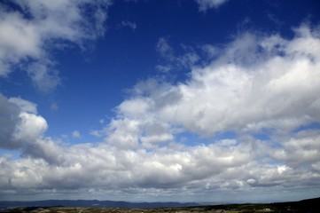 Naklejka na ściany i meble sky in blue with clouds daytime