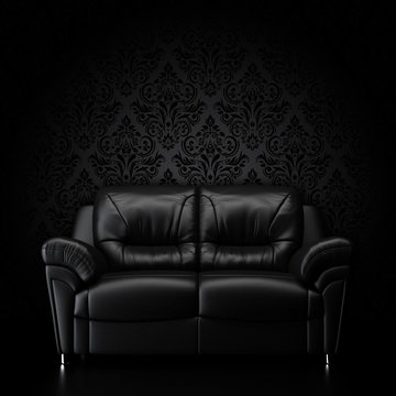 Glamour  Black Sofa
