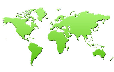 Green map of World