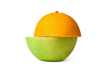Half orange half apple