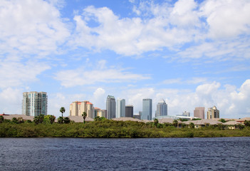 Fototapeta na wymiar The city skyline of Tampa Florida