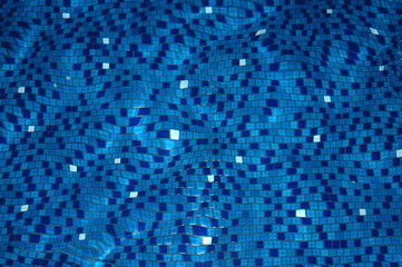 Abstract background of swimming pool tiles pattern