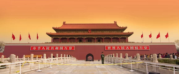 Poster Im Rahmen Peking Tiananmen-Tor - Peking, China © Delphotostock