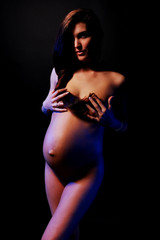 Naked pregnant girl