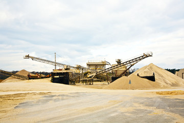 Conveyor on site at gravel pit