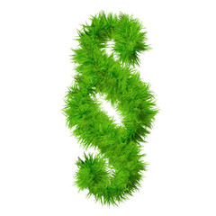 High resolution conceptual grass symbol isolated on white