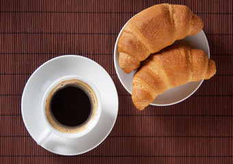 Coffee and croissants