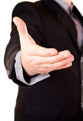 Obraz premium preparing for handshake