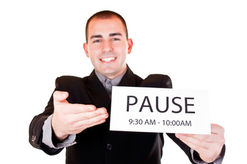 showing time for pause