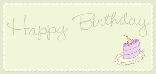 Geburtstagskarte mit Torte