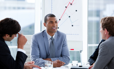 Successful businessmen having a brainstorming