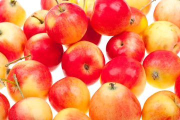 Fresh natural apples to background