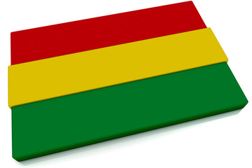 3D Bolivia Flag Button