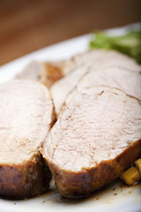 Grilled meat with vegetable