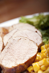 Grilled meat with vegetable