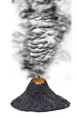 Schapenvacht deken met foto Vulkaan Vulkanausbruch