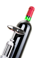 wine bottle isolated on a white background