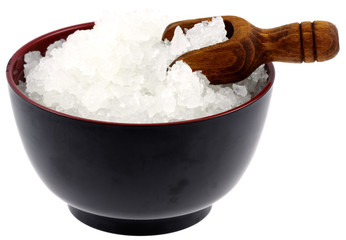 bol gros sel, fond blanc