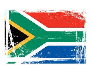 grunge south africa flag vector © nezezon
