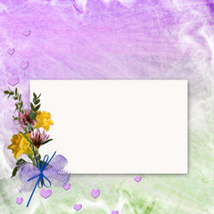 Grunge paper design for information in scrap-booking style