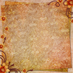 vintage paper with flowers
