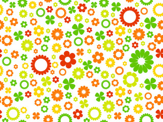colorful summer seamless floral background