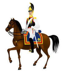 Cavalry soldiers on the Horse, Cuirassier