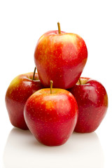 red apples isolated