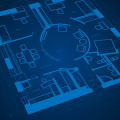 Abstract blueprint background