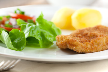 Schnitzel with vegetables