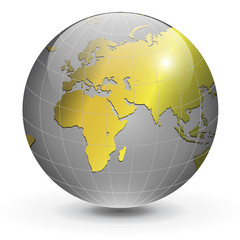 Globe of the world gold
