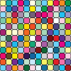 Happy background in colored squares