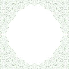 Frame with green circles