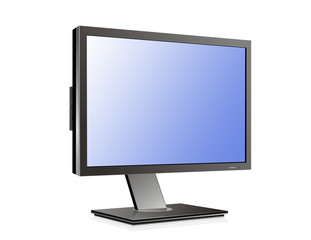 monitor z niebieskim ekranem