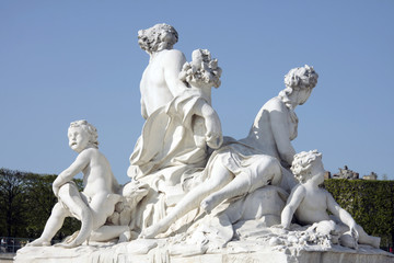 Fototapeta na wymiar Statue, Jardin des Tuileries, Paris