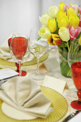 Colorful festive table