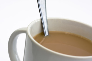 cup of tea with spoon
