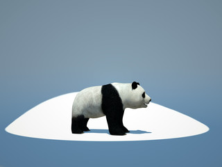 3d bamboo bear - Earth protection concept © chris3d