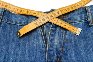 Jeans and tape measure