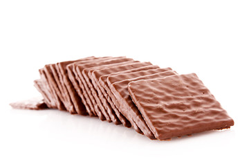 Chocolate cookie isolated on white