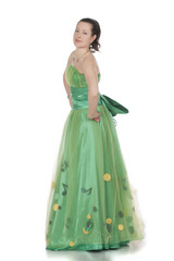 Designer green dress
