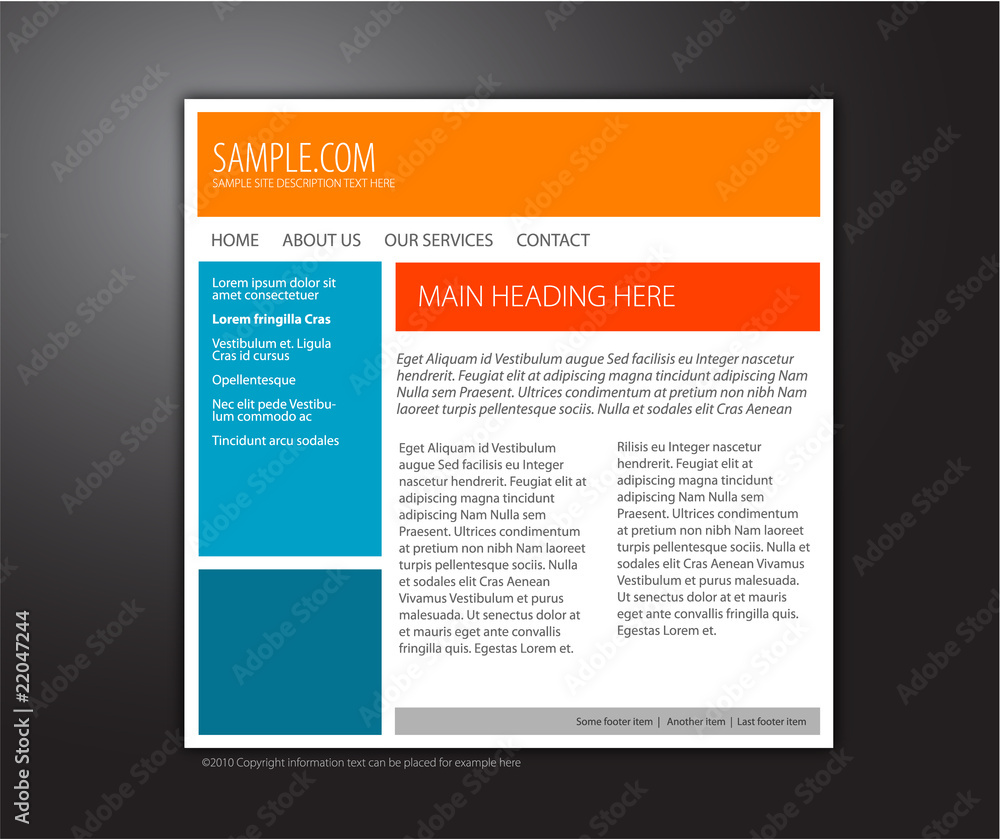 Poster simple customizable website template