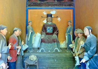 Schilderijen op glas Beijing, Dongyue temple. Zhengyi taoist deities © claudiozacc