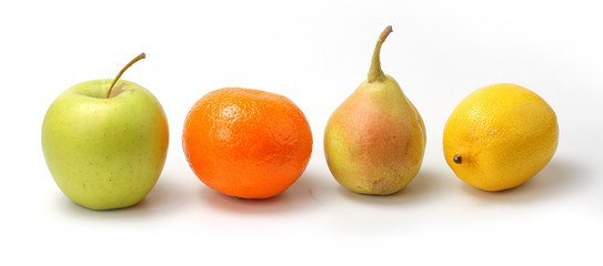 The closeup of various fruits
