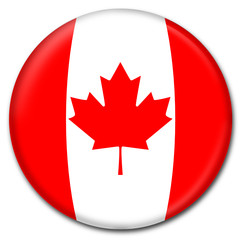 Obraz premium bouton/pastille drapeau Canada