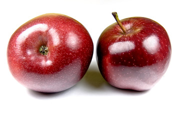 Two Red Delicious Apples - up and down