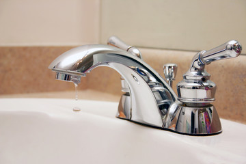 Close-up of chrome victorian faucet or tap.