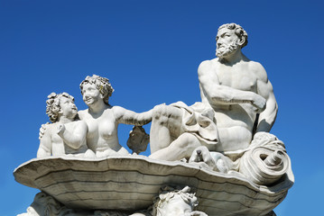 Particolare di statua in marmo